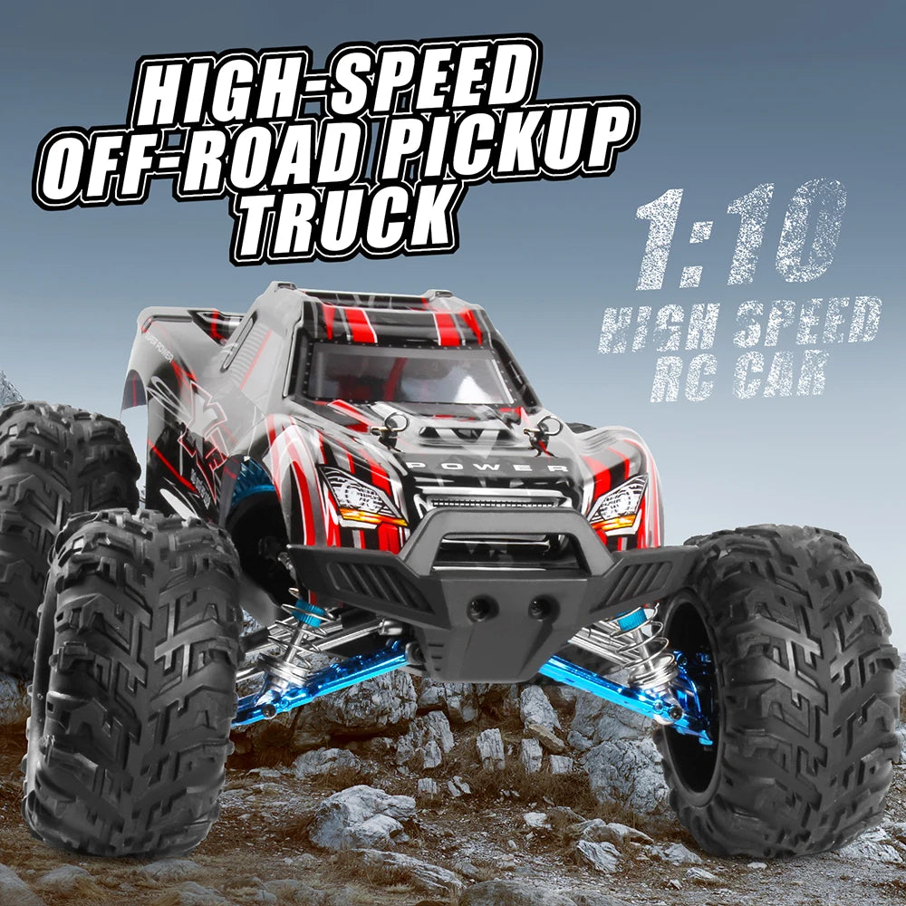 80KM/H XLF F22A RC Car – 1:10 4WD Brushless Motor Monster Truck with 2.4G Remote Control and All-Metal Undercarriage