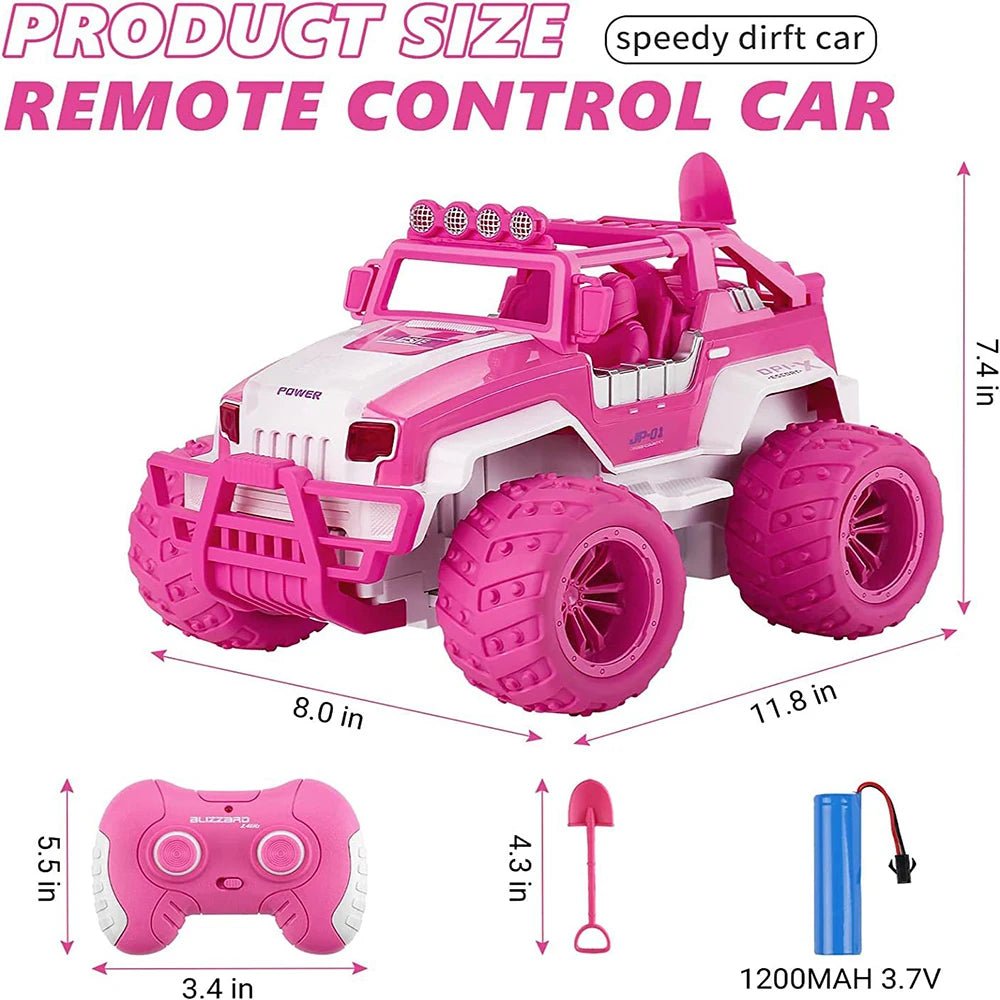 1:12 RC Car – 15KM/H with LED Lights and 2.4G Radio Remote Control, Perfect Toy for Children and Kids Gifts