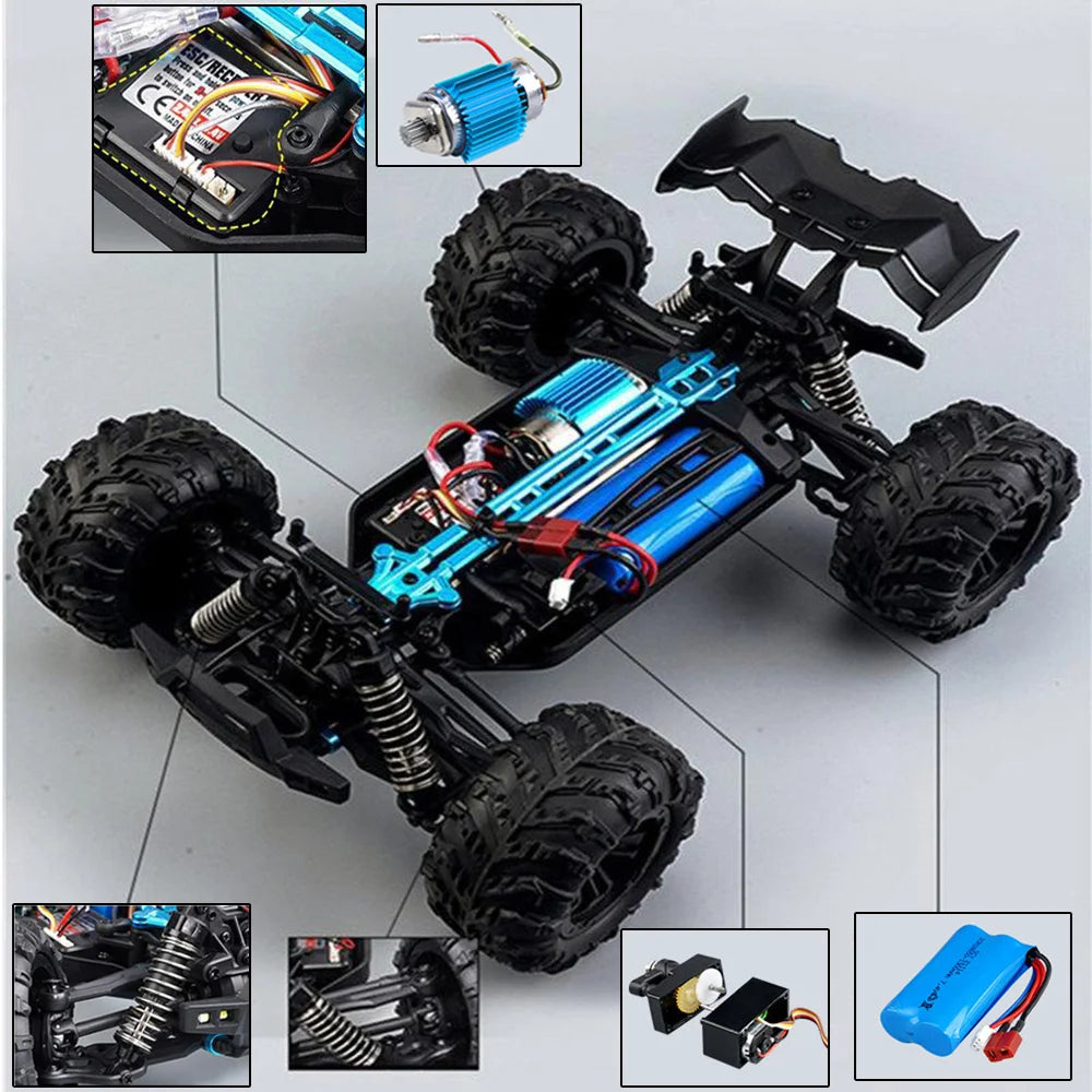 2024 New 1:16 Scale RC Cars – 50KM/H High-Speed Off-Road Monster Truck, 2.4G 4WD Remote Control Car Toys for Boys