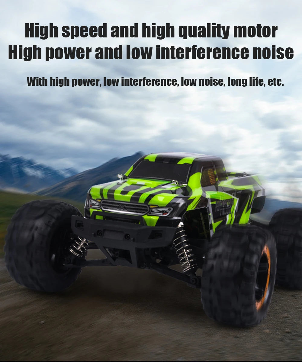 4WD 1:16 RC Car – Off-Road Buggy with LED Lights and 2.4G Remote for Boys and Children