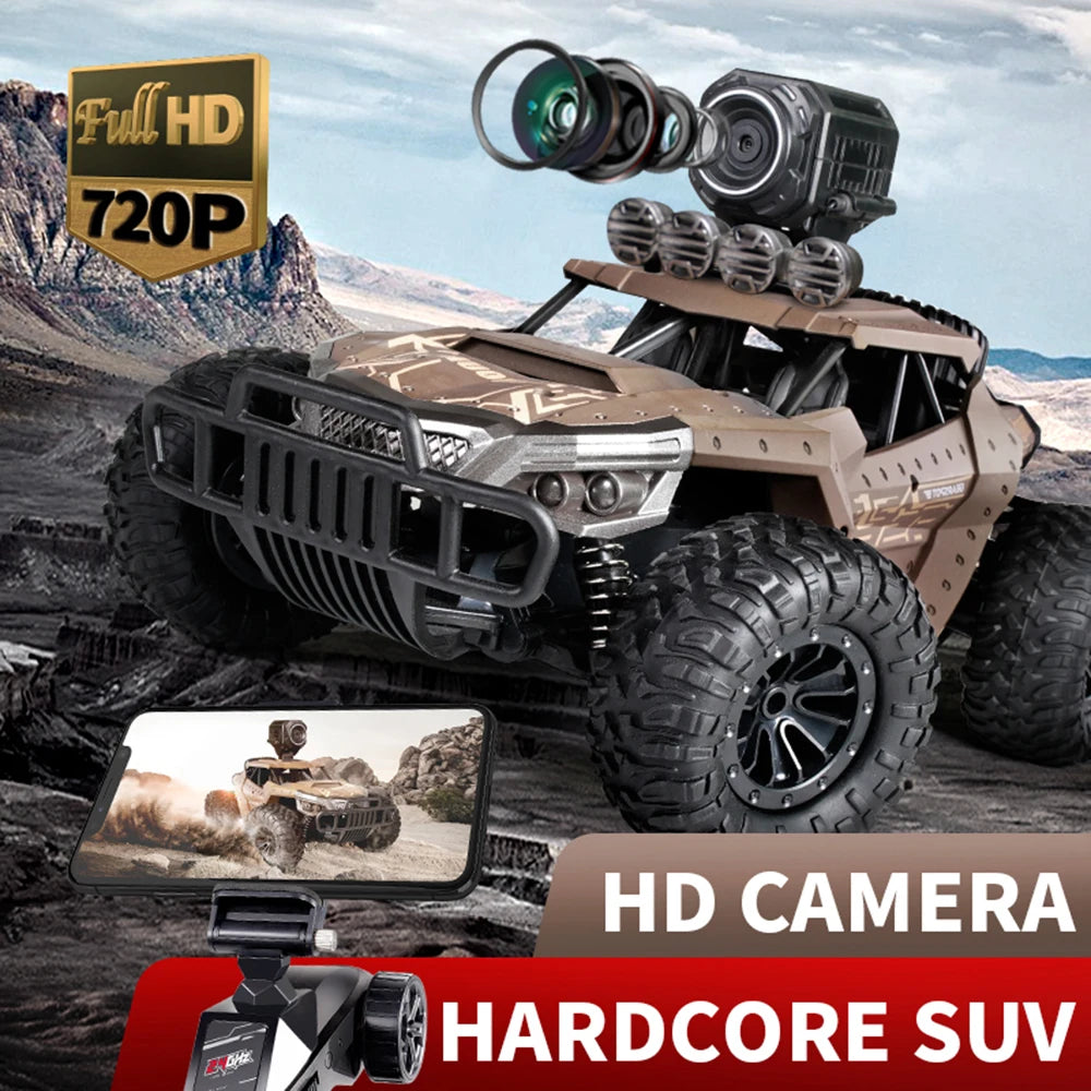 High-Speed RC Car with 720P HD FPV Camera – 1/16 Scale Off-Road Remote Control Monster Truck for Kids and Adults