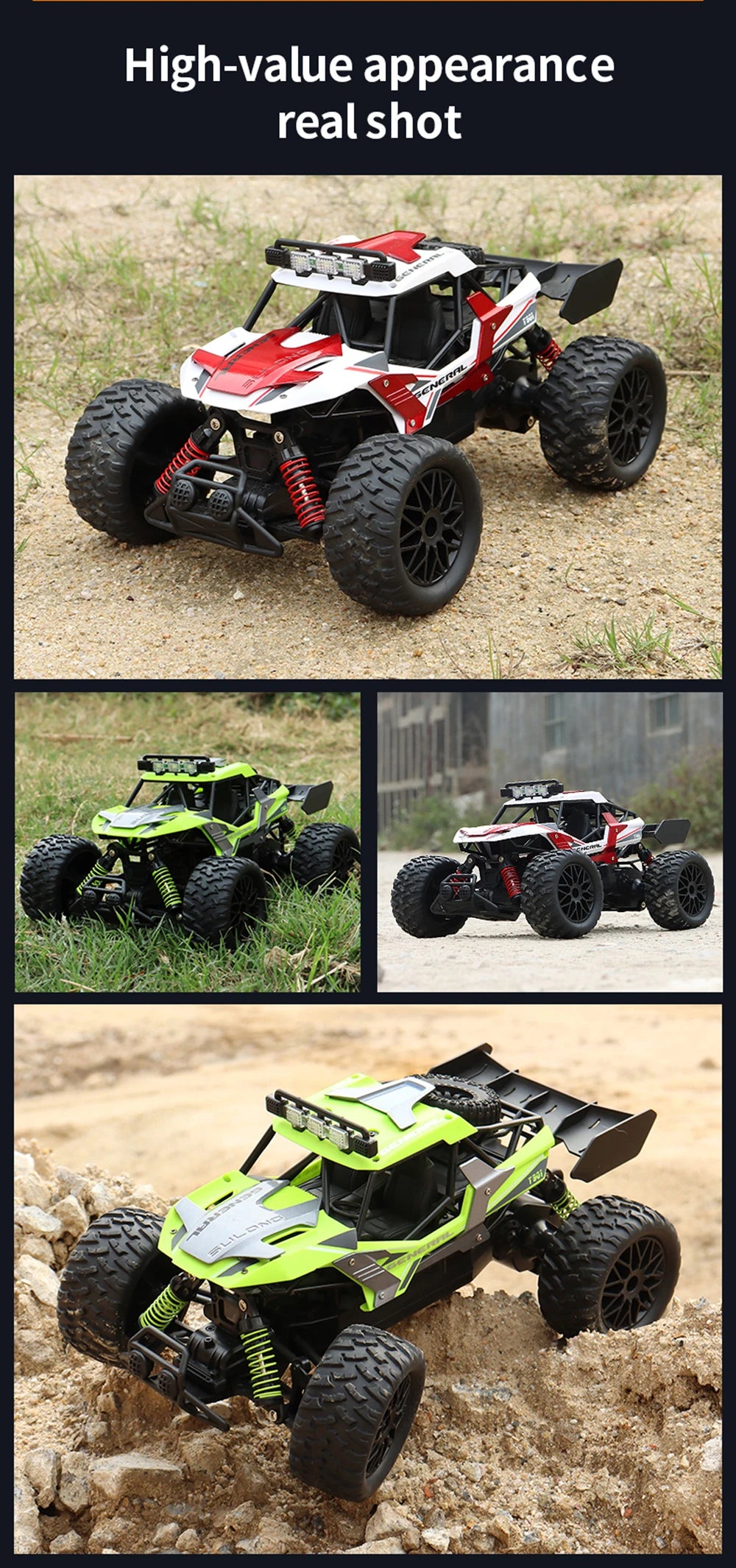 1:14 Alloy RC Car – 25KM/H 2WD Off-Road Remote Control Monster Truck with LED Lights vs. WLtoys 124016 Comparison