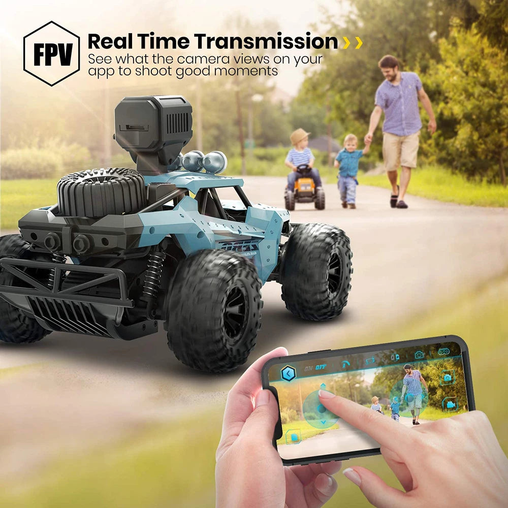 High-Speed RC Car with 720P HD FPV Camera – 1/16 Scale Off-Road Remote Control Monster Truck for Kids and Adults