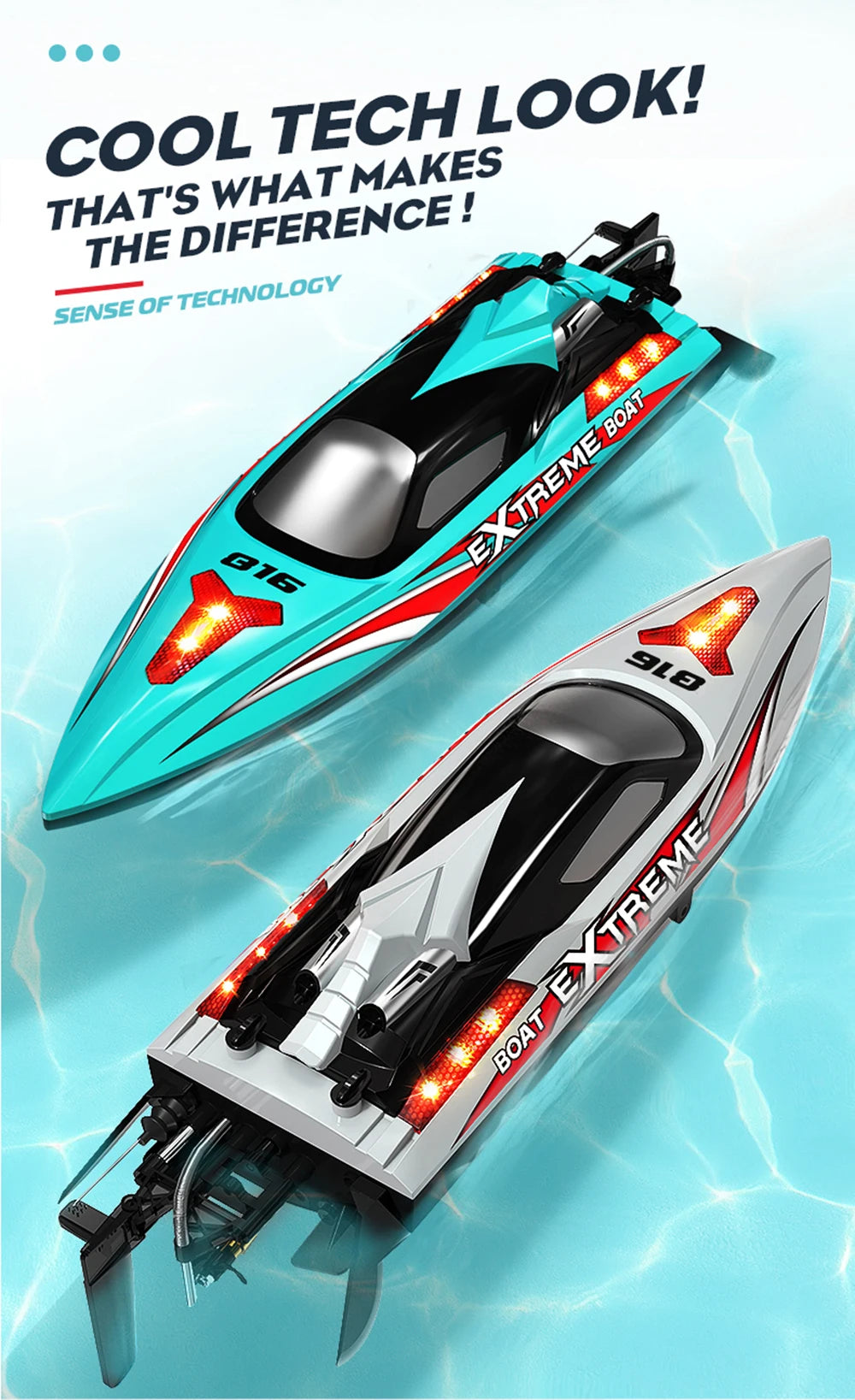 HJ816 High-Speed RC Boat – 2.4GHz Brushless Motor, 55KM/H Racing Model, Remote Control Speedboat vs WLtoys WL916