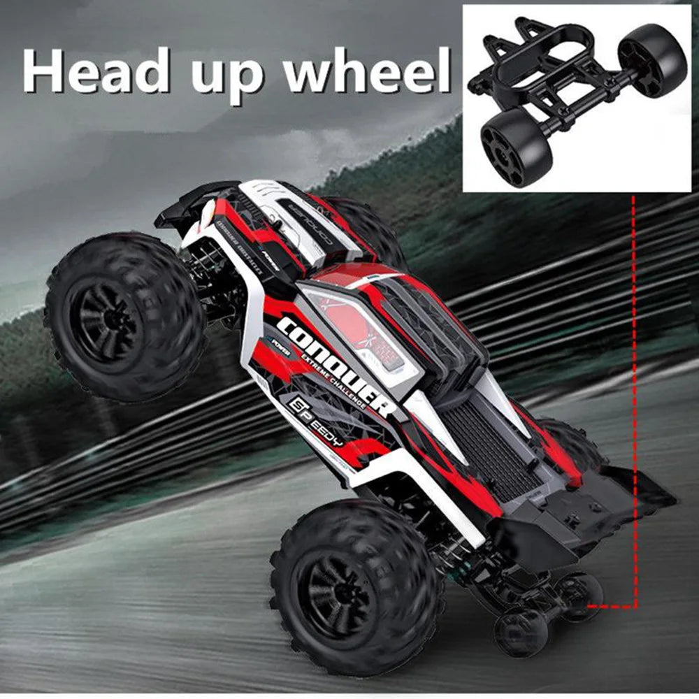 2024 New 1:16 Scale RC Cars – 50KM/H High-Speed Off-Road Monster Truck, 2.4G 4WD Remote Control Car Toys for Boys