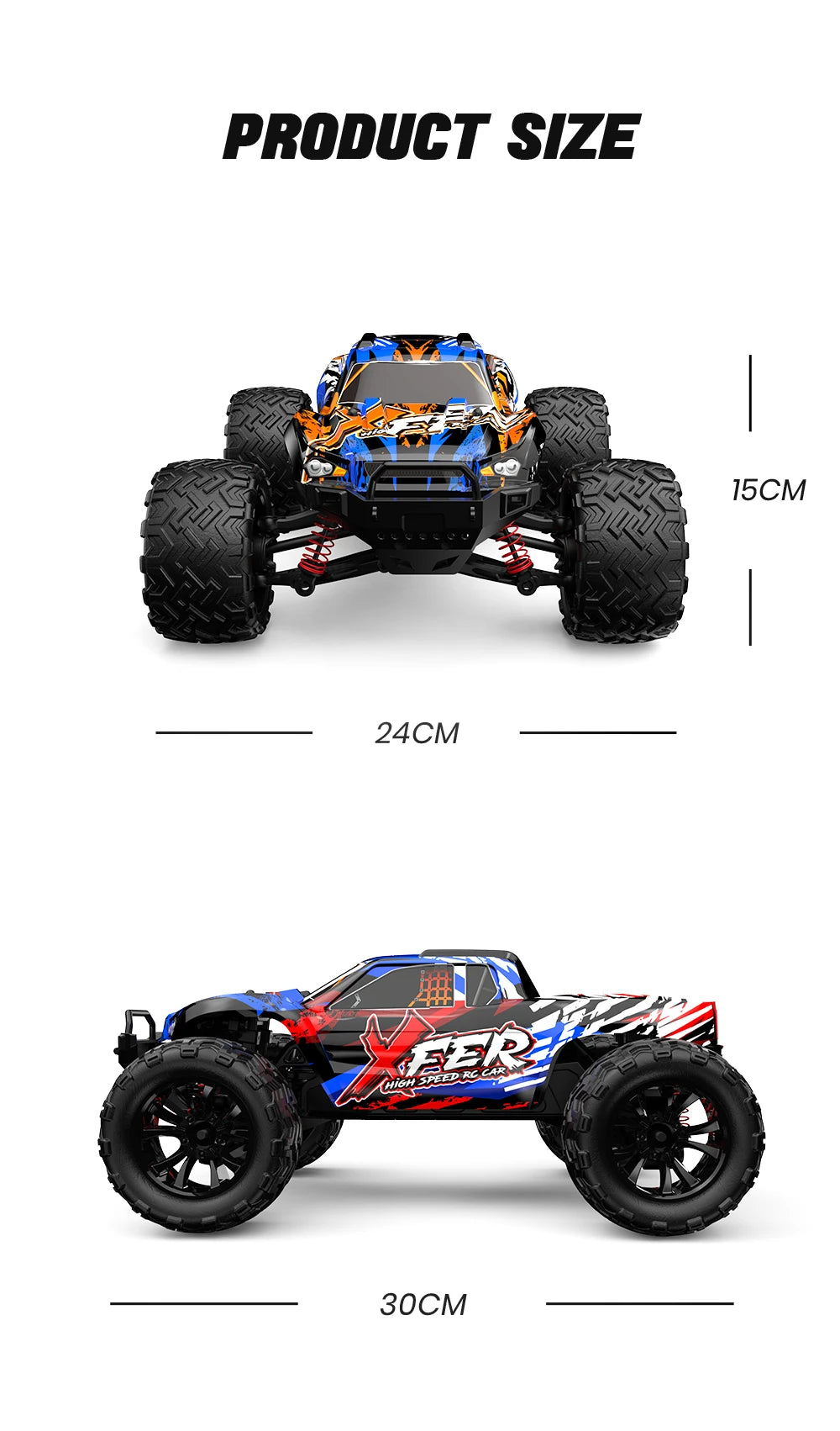 1:16 Scale 4WD 40KM/H RC Buggy – Off-Road Drift Truck with LED Lights for Kids