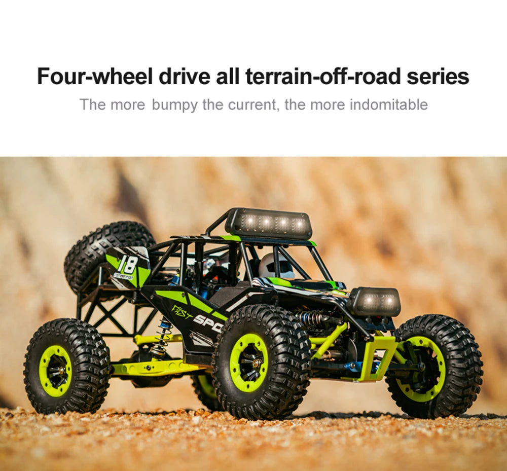 1:12 RC Car – 50KM/H 4WD High-Speed Monster Truck with 2.4G Remote Control, Off-Road Racing Buggy vs Wltoys 144001