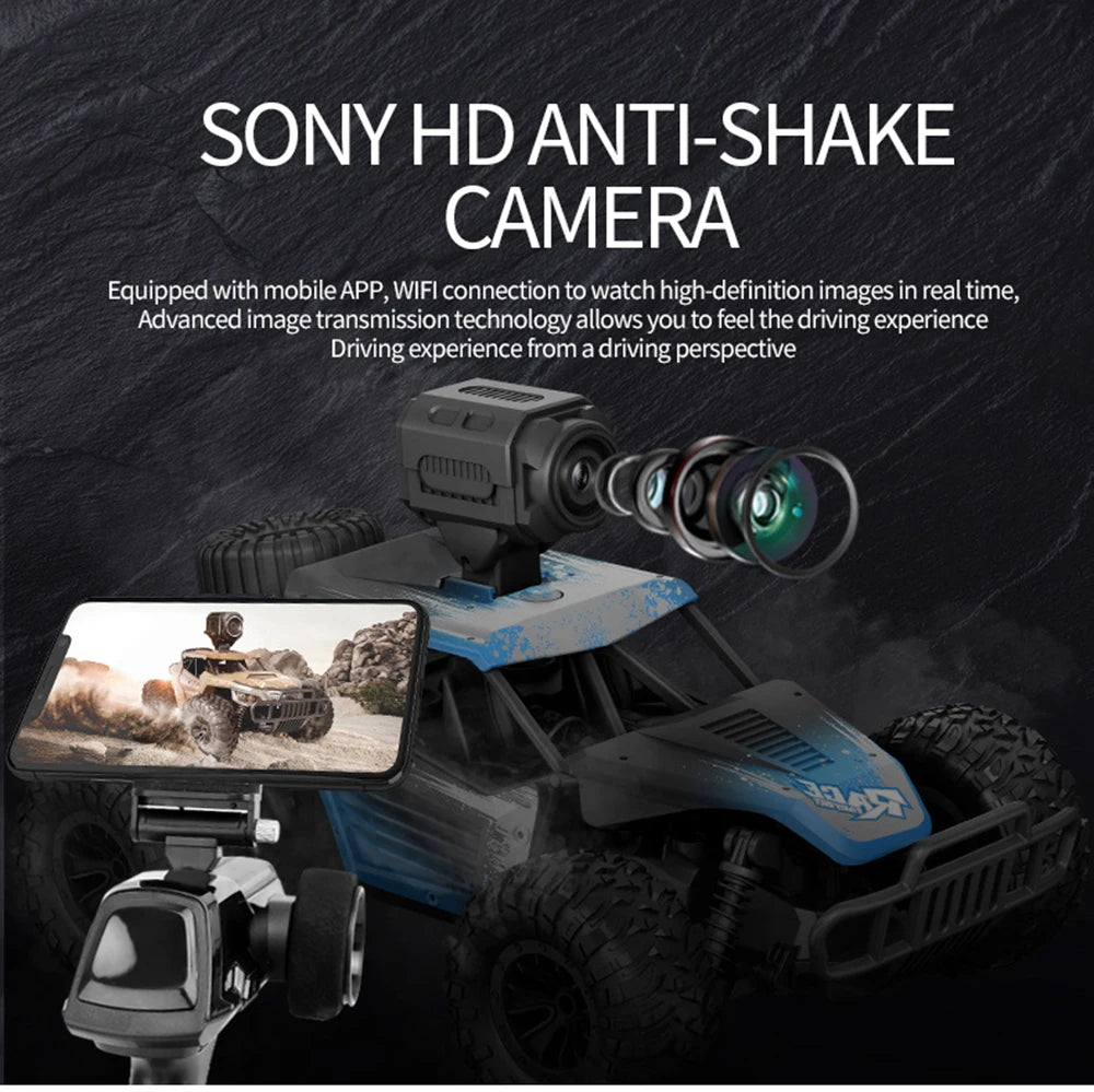 High-Speed RC Car with 720P HD FPV Camera – 1/16 Scale Off-Road Remote Control Monster Truck for Kids and Adults