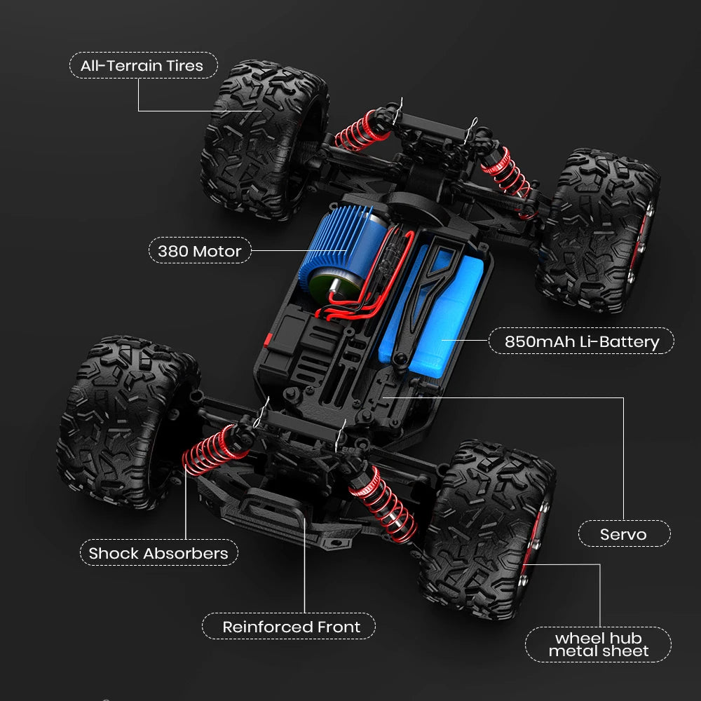 High-Speed EONZE 1:18 4WD RC Car – 40KM/H Electric Drift Monster Truck with Hydraulic Shocks, Perfect for Kids’ Toys