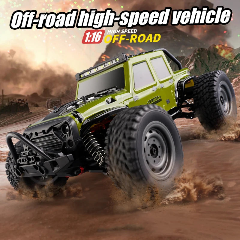 High-Speed SCY 16102/16103 1:16 RC Car – 50KM/H 4WD Drift Monster Truck with LED Lights vs. WLtoys 144001