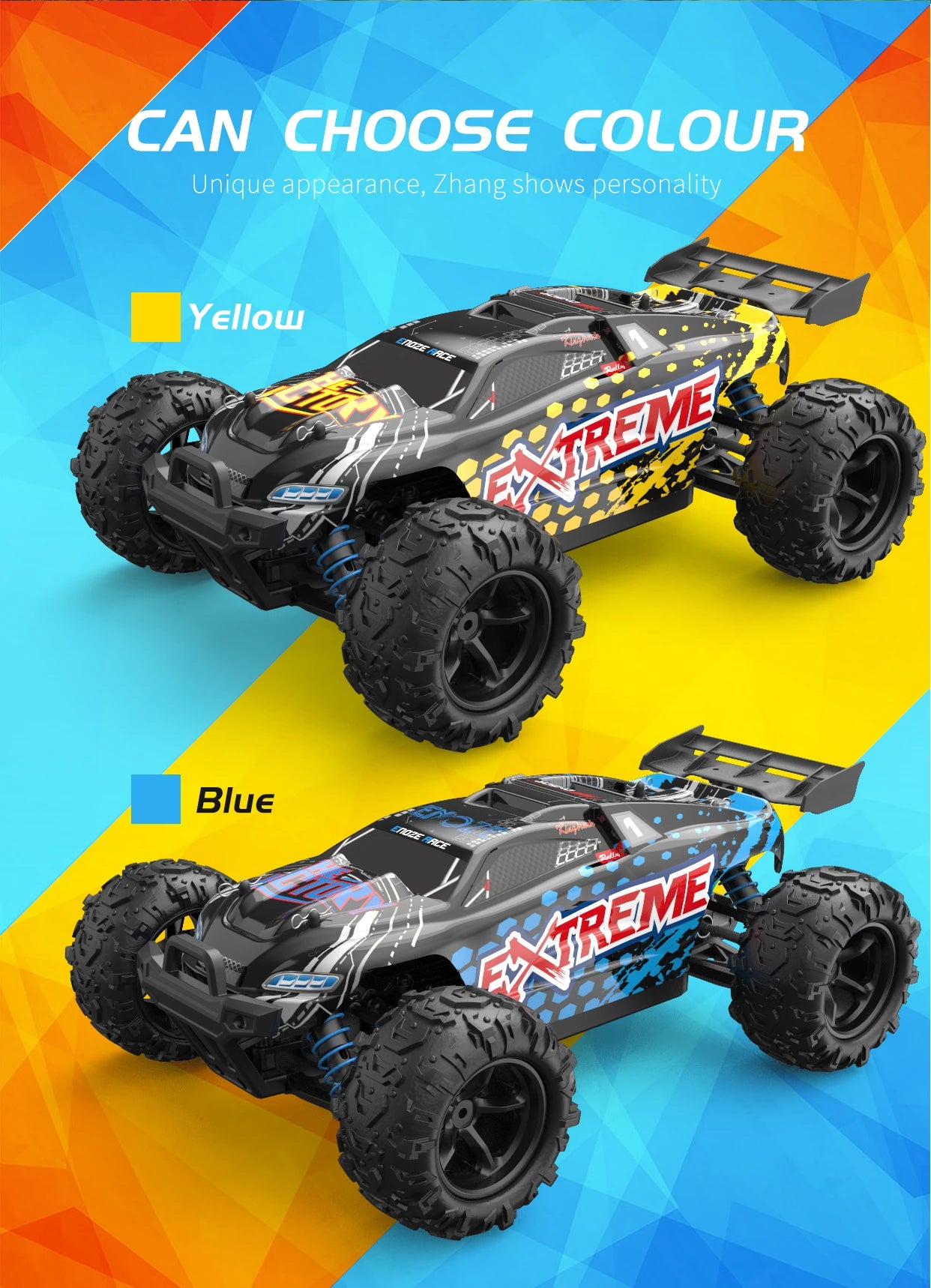 1:18 High-Speed RC Car – 40KM/H 4WD Off-Road Drift Monster Truck with 2.4G Radio Remote Control, Drift Car Toys for Boys