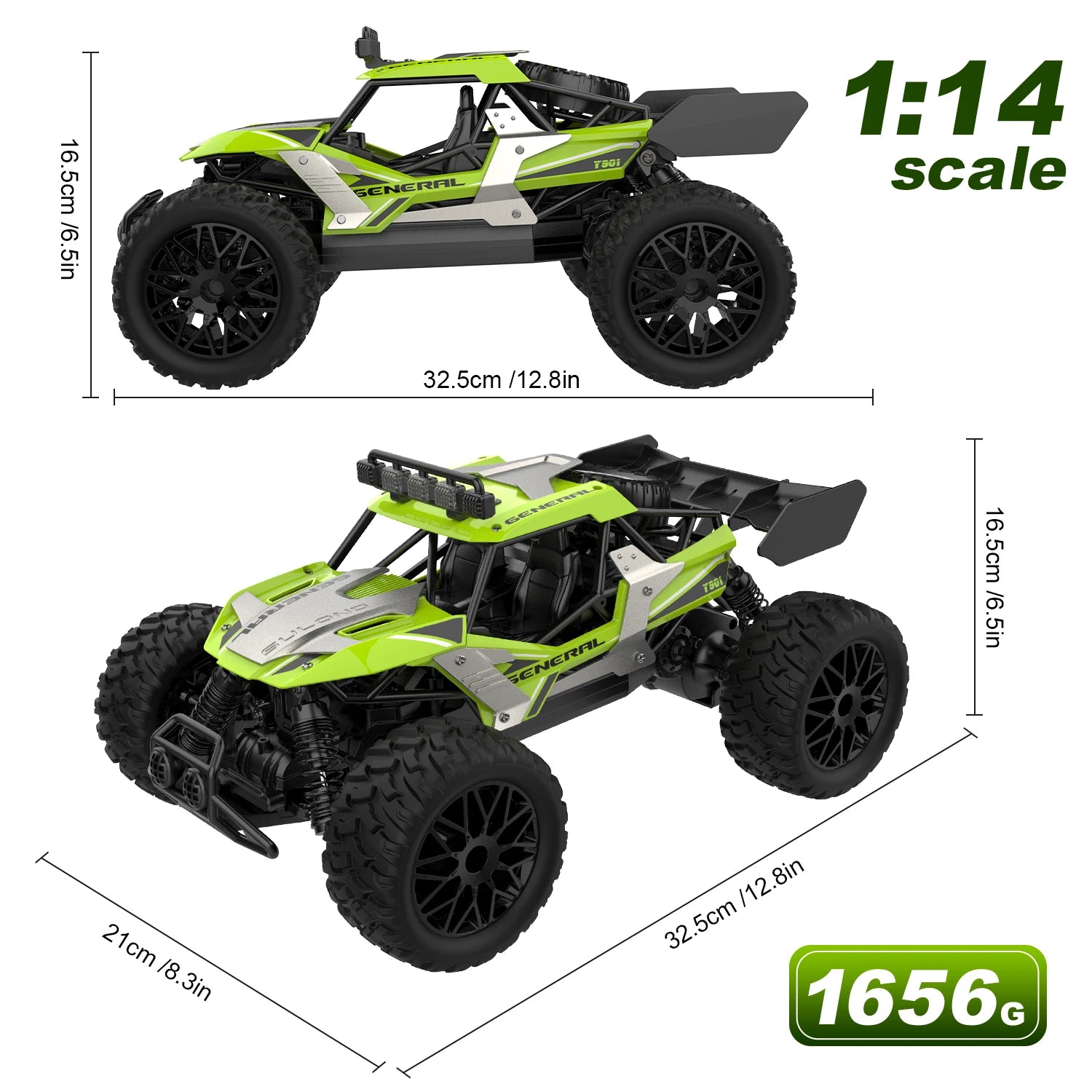 1:14 Alloy RC Car – 25KM/H 2WD Off-Road Remote Control Monster Truck with LED Lights vs. WLtoys 124016 Comparison