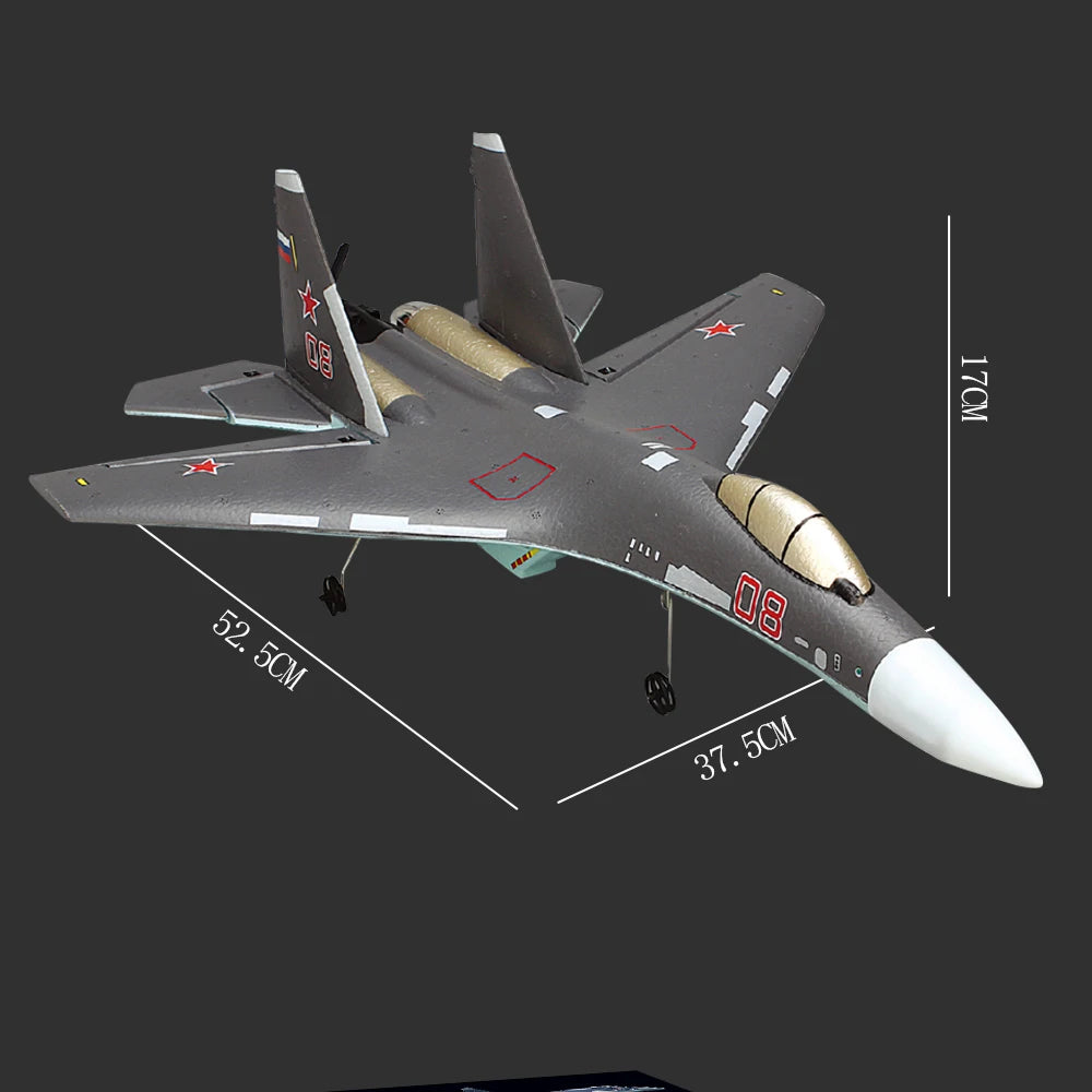 SU-35 RC Airplane – 52.5CM 2.4G Remote Control Glider with LED Lights, 6D Inverted Flight Stunts, EPP Foam Aircraft