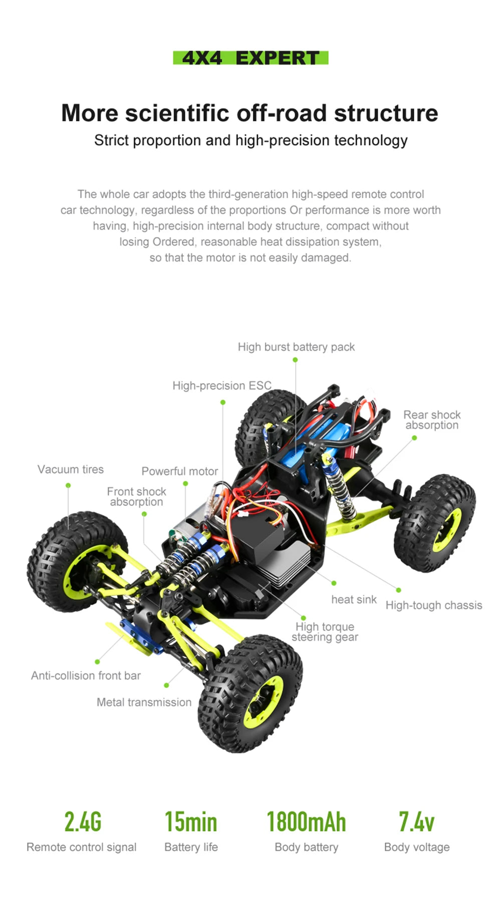 1:12 RC Car – 50KM/H 4WD High-Speed Monster Truck with 2.4G Remote Control, Off-Road Racing Buggy vs Wltoys 144001