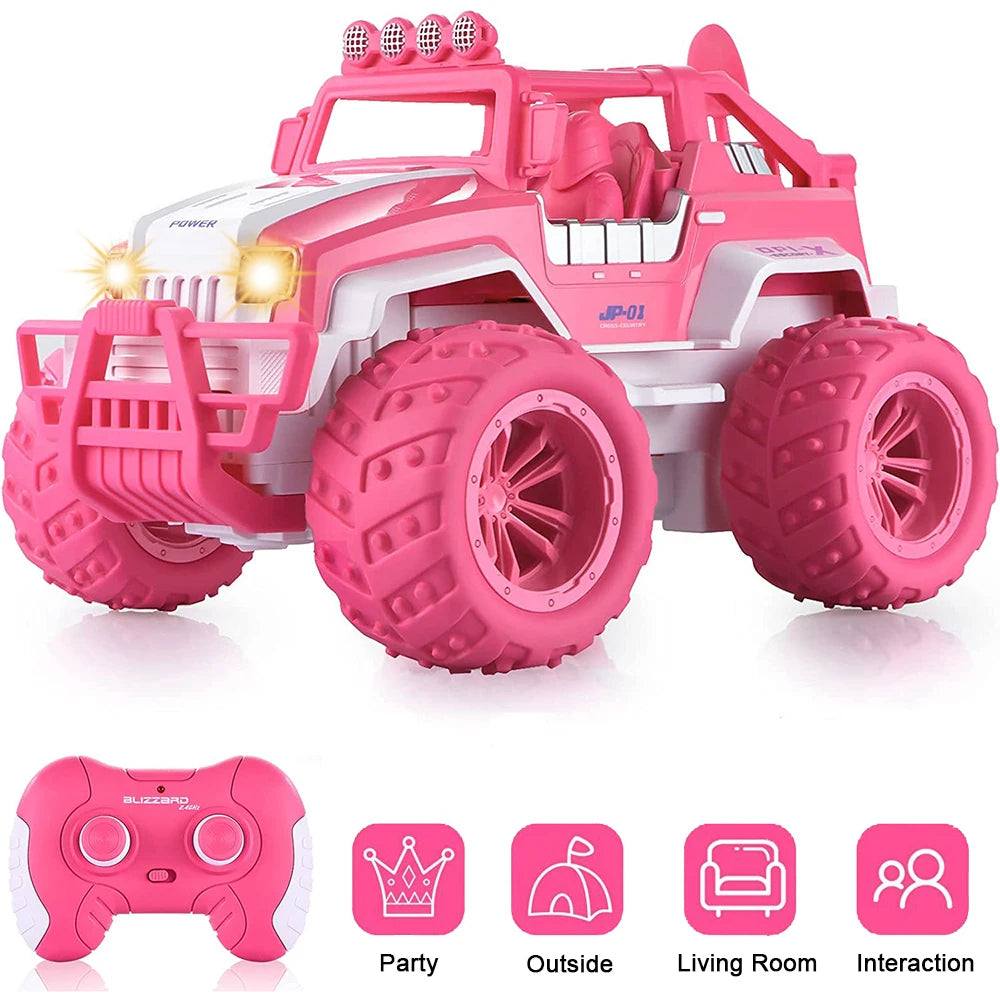 1:12 RC Car – 15KM/H with LED Lights and 2.4G Radio Remote Control, Perfect Toy for Children and Kids Gifts