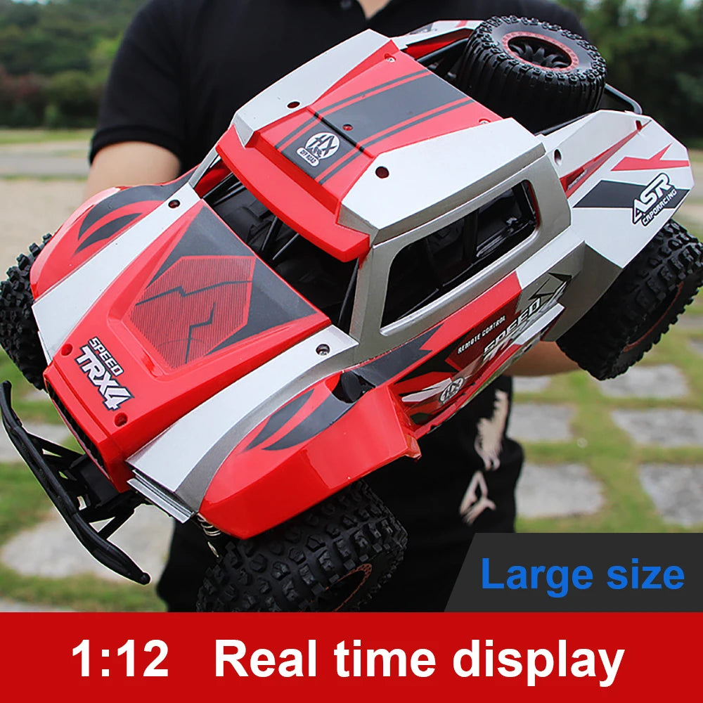 1:12 Scale RC Car – 2WD High-Speed All-Terrain Electric Toy with Rechargeable Battery for Kids and Adults