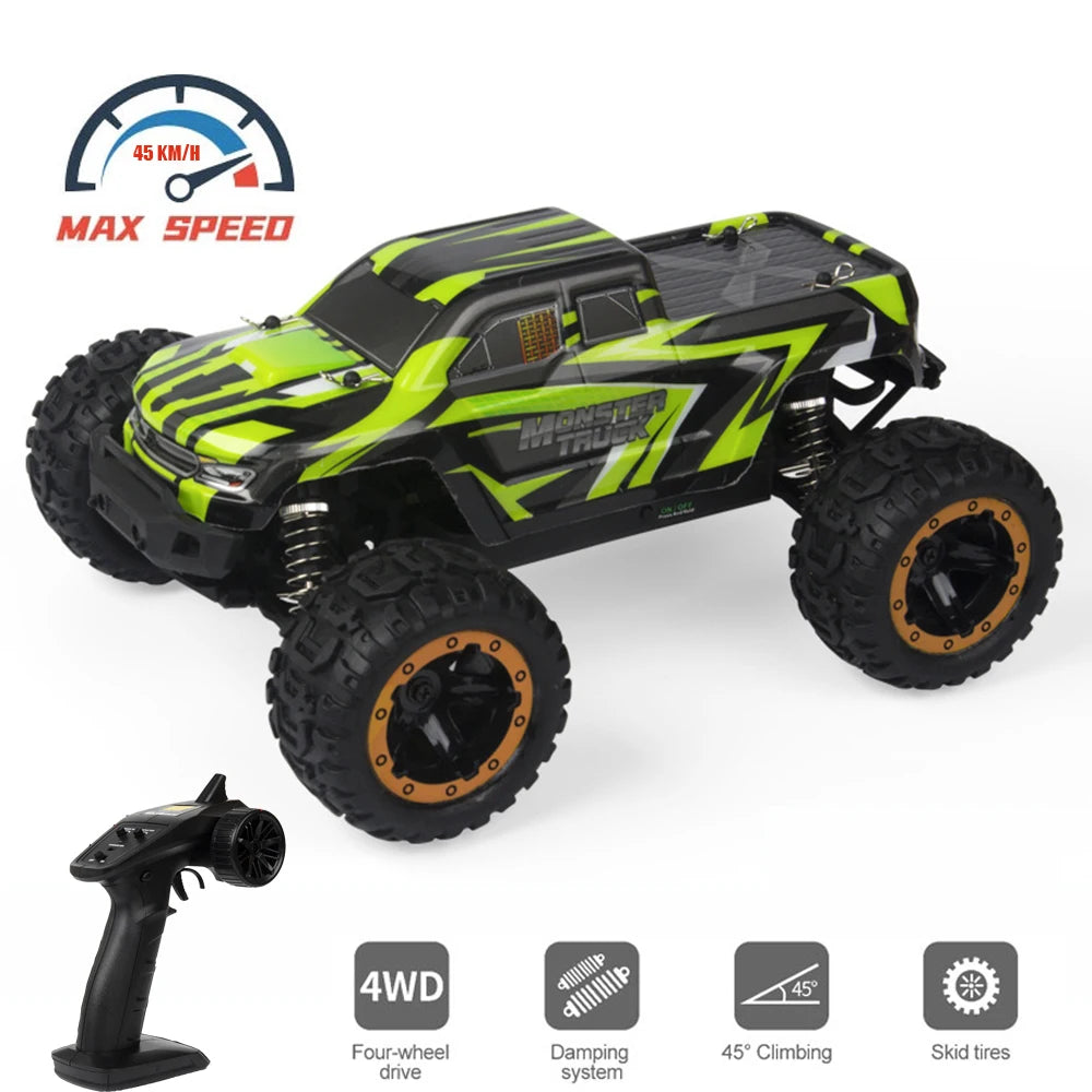 4WD 1:16 RC Car – Off-Road Buggy with LED Lights and 2.4G Remote for Boys and Children