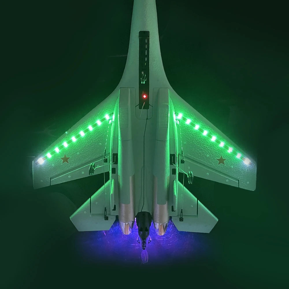 SU-35 RC Airplane – 52.5CM 2.4G Remote Control Glider with LED Lights, 6D Inverted Flight Stunts, EPP Foam Aircraft