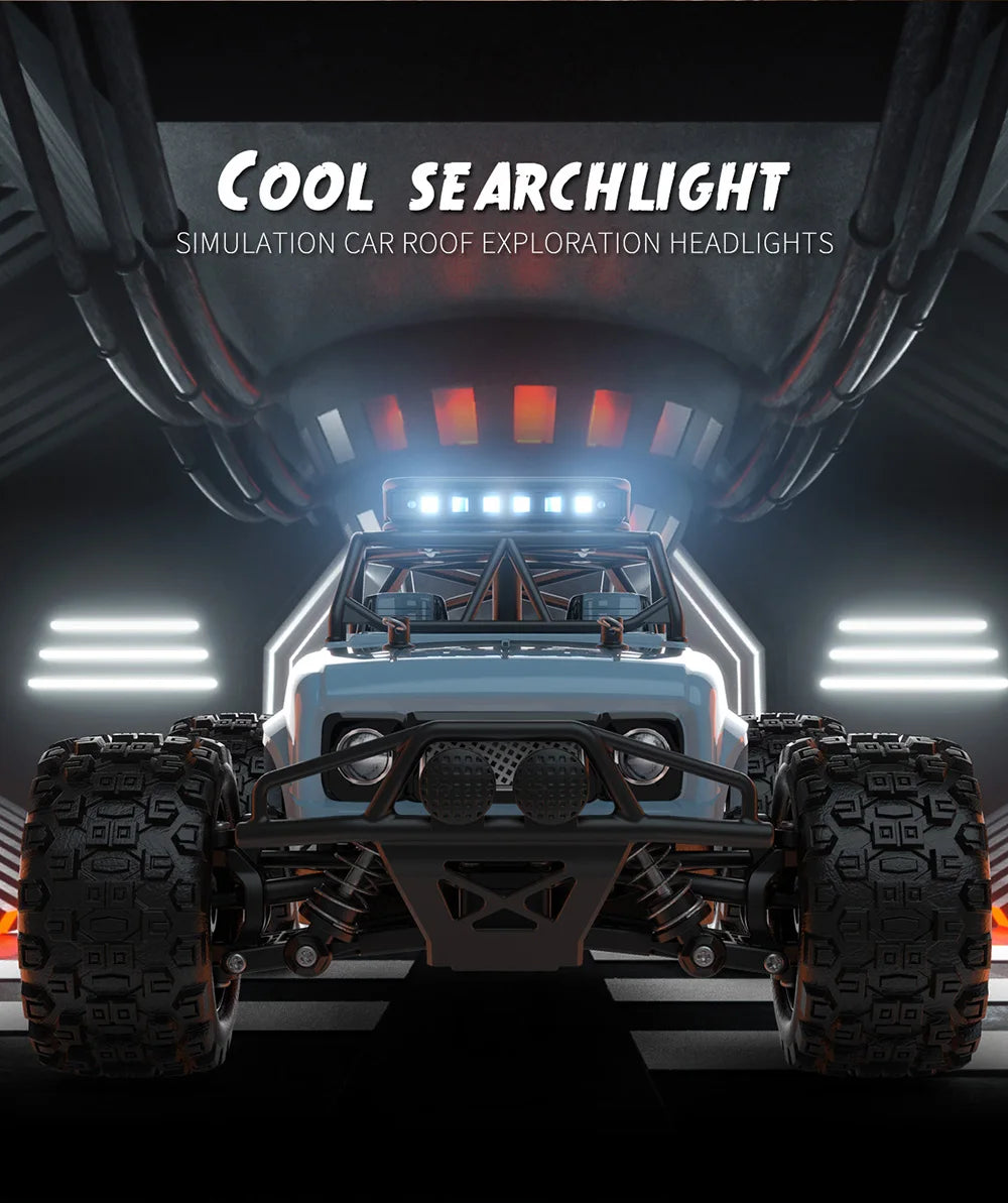 1:18 Scale Off-Road RC Car – 40KM/H High-Speed Rock Crawler with LED Lights, 4WD 2.4GHz Remote Control Monster Truck Toy