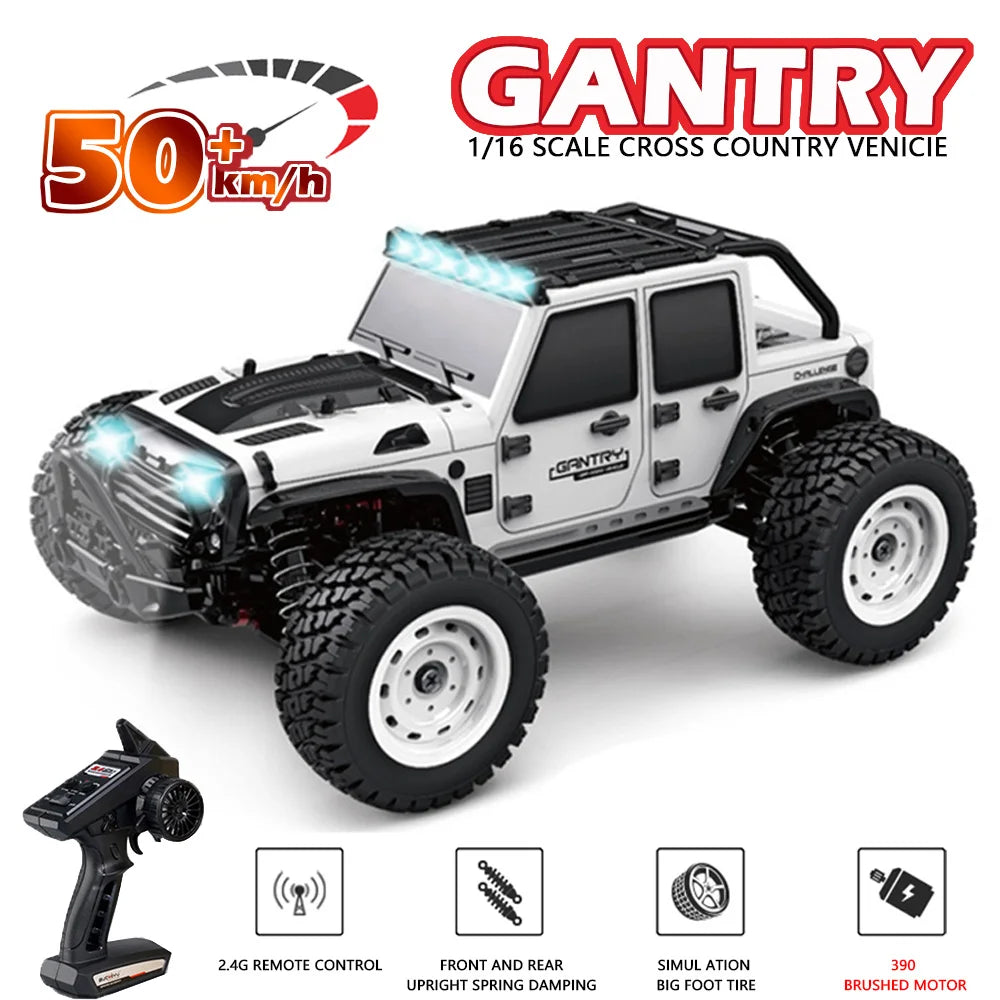 High-Speed SCY 16102/16103 1:16 RC Car – 50KM/H 4WD Drift Monster Truck with LED Lights vs. WLtoys 144001