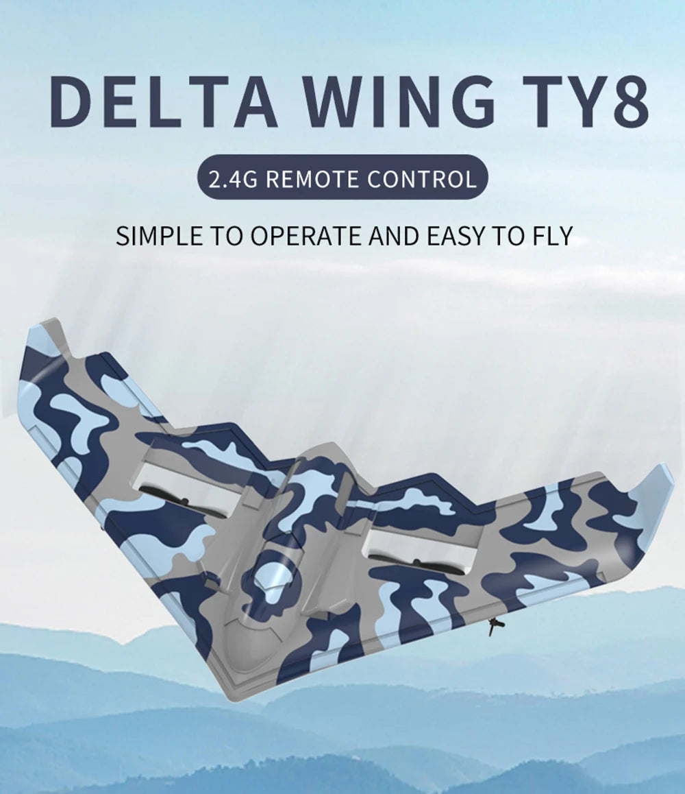 TY8 B2 RC Airplane – 2.4GHz Vertical Takeoff, Fixed-Wing Remote Control Glider for Kids, Perfect Aerial Drone Toy Gift